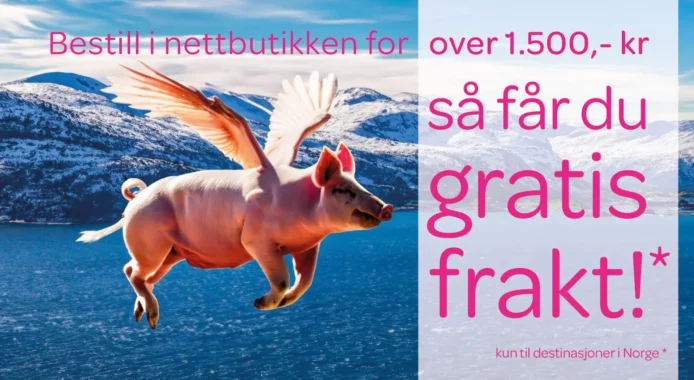 Gratis frakt fra 1500 kr
