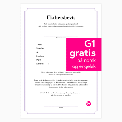 Gratis ekthetsbevis med PIGS-logo for digitaltrykk